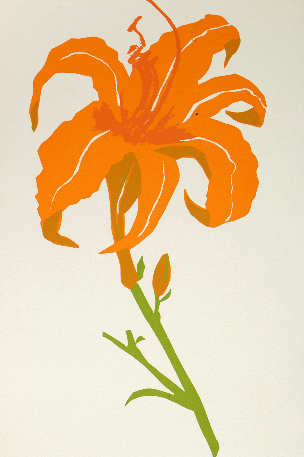 Thelma Fowler Limited Edition Serigraphs "Orange Daylilly" and "Daylilly"