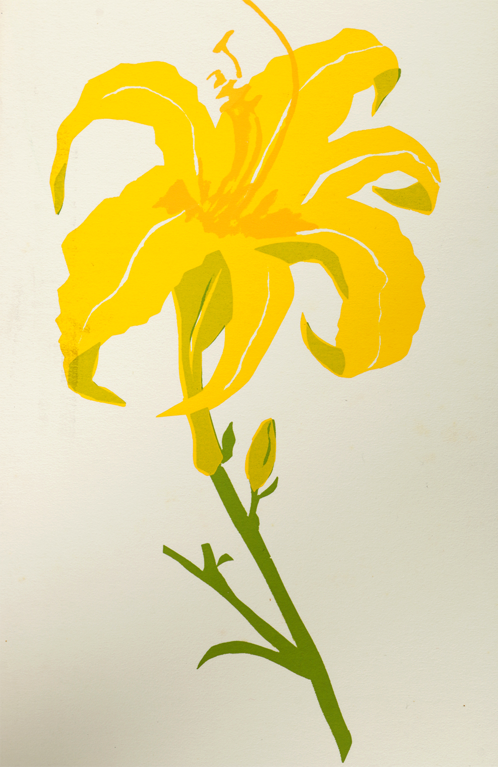 Thelma Fowler Limited Edition Serigraphs "Orange Daylilly" and "Daylilly"