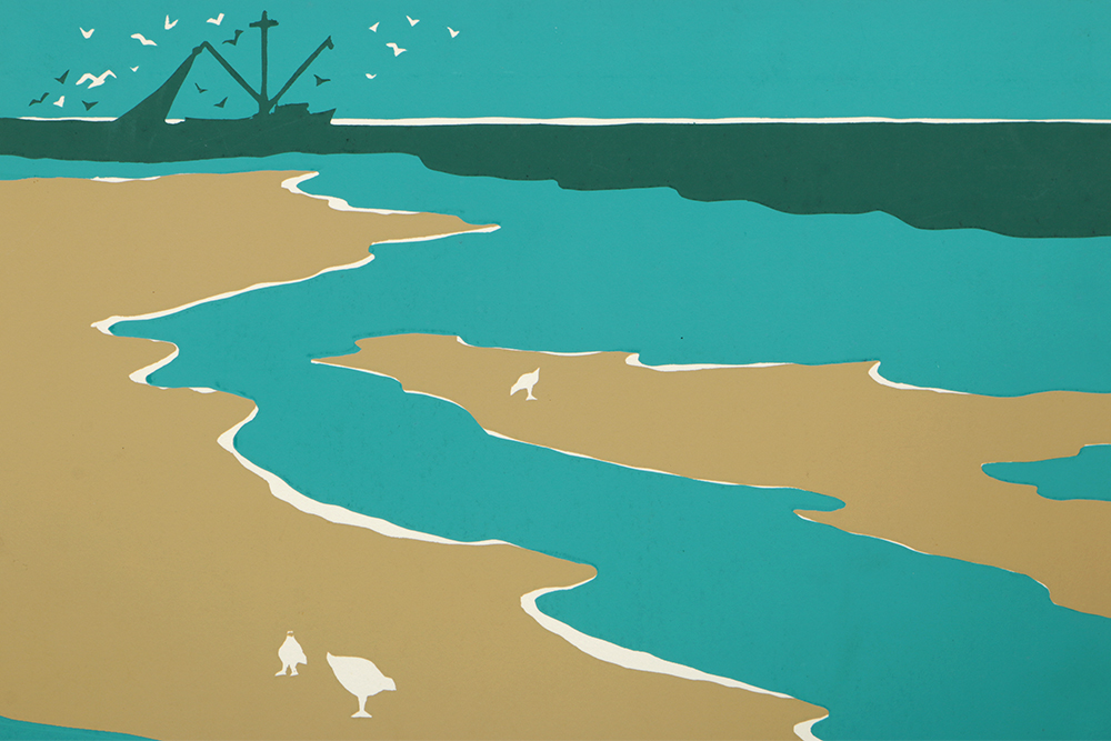 Thelma Fowler Limited Edition Serigraph "Shrimping"