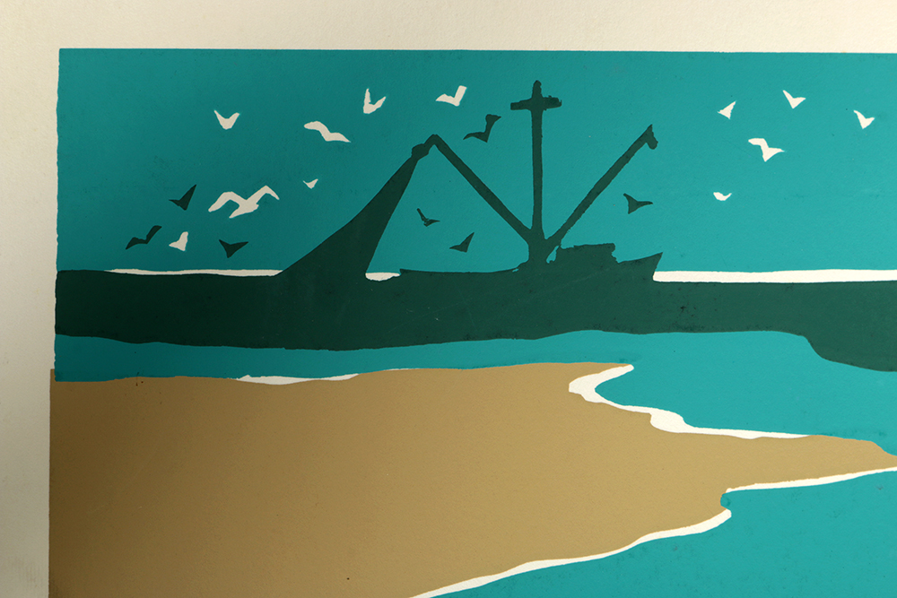 Thelma Fowler Limited Edition Serigraph "Shrimping"