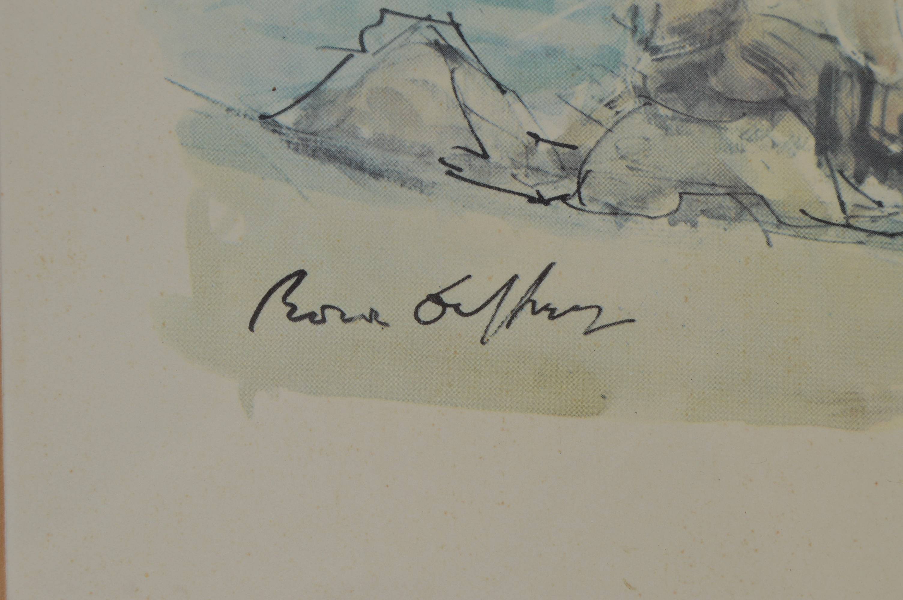 Vintage Offset Lithographs in Framed