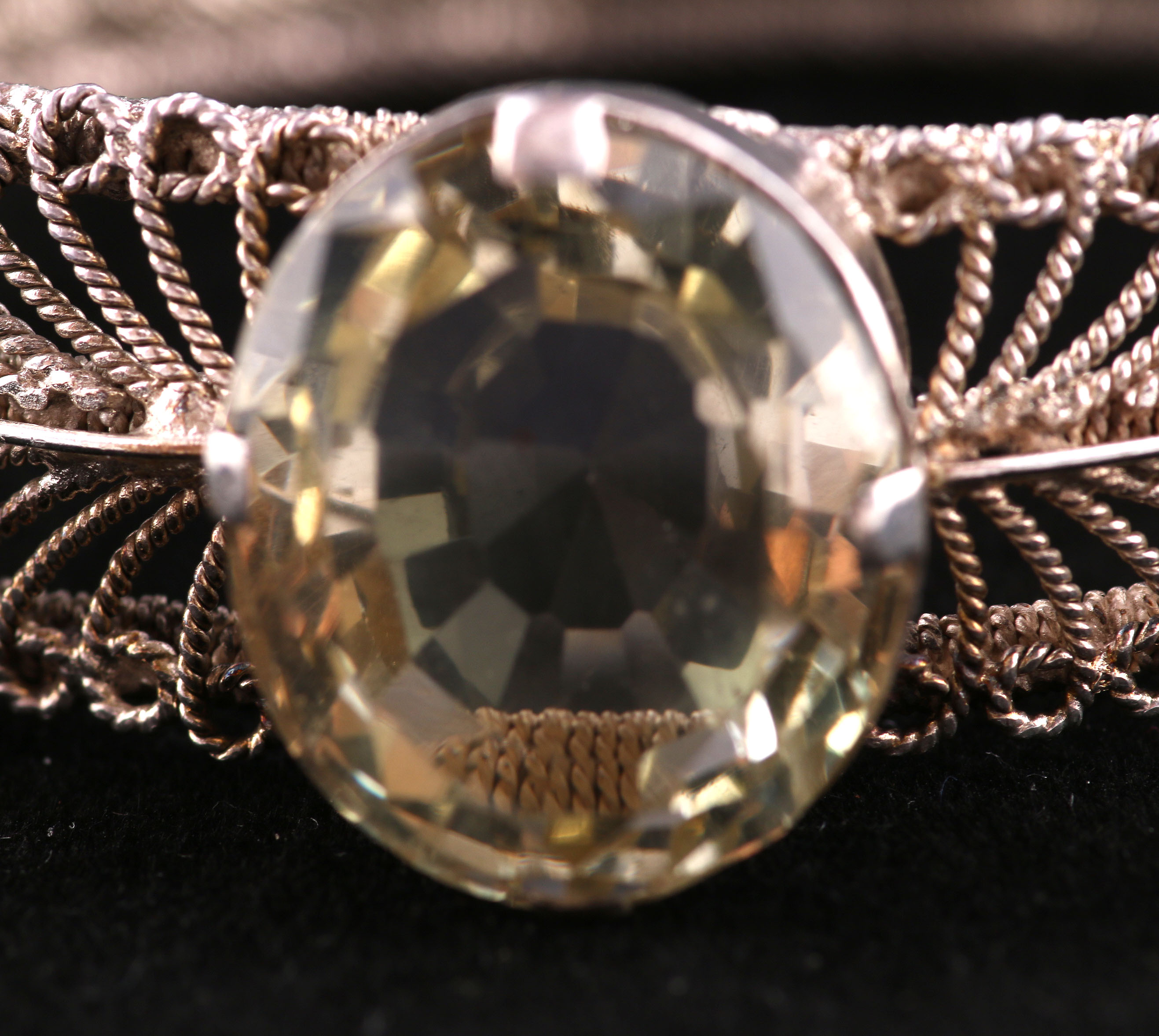 830 Silver and Citrine Bangle