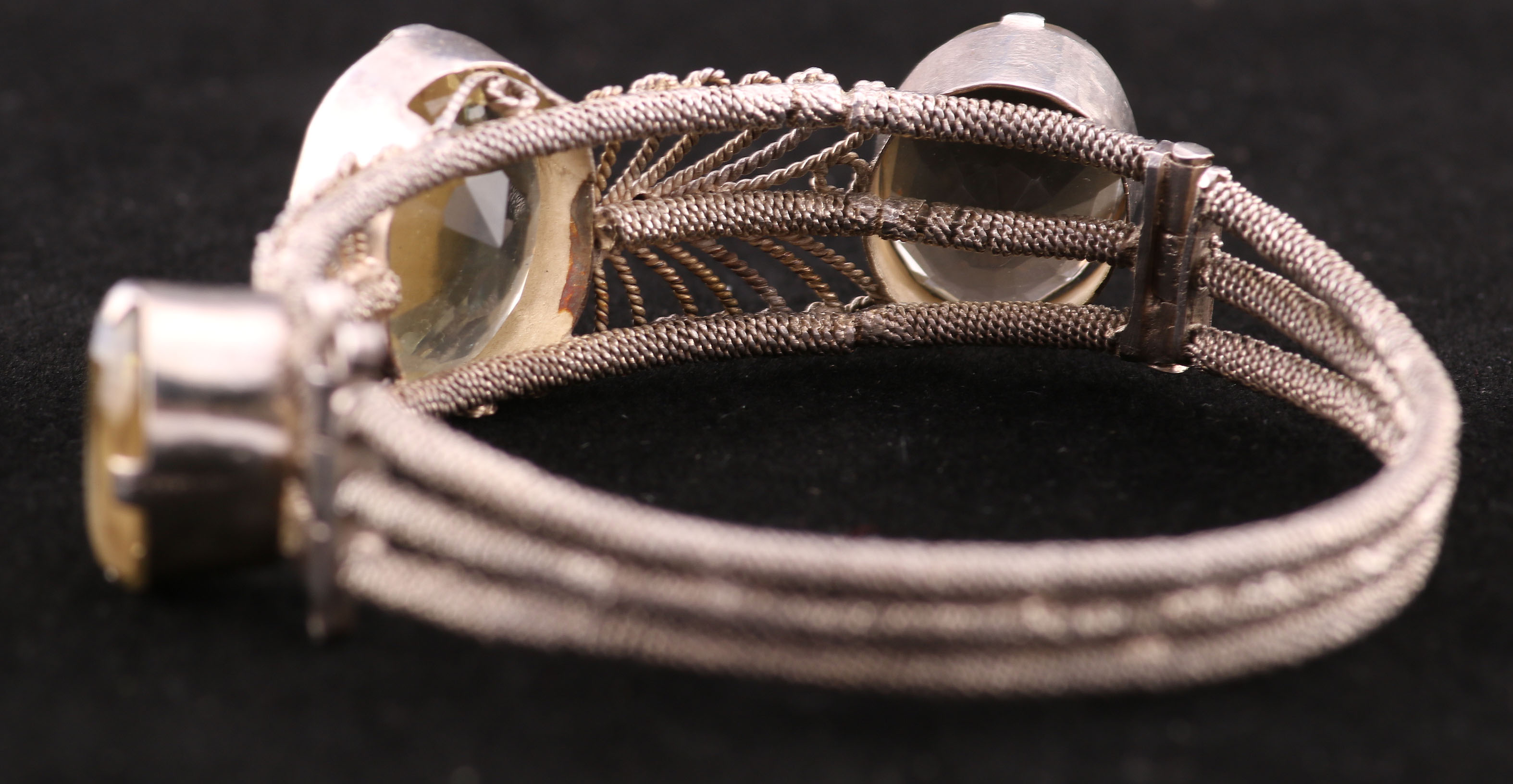 830 Silver and Citrine Bangle