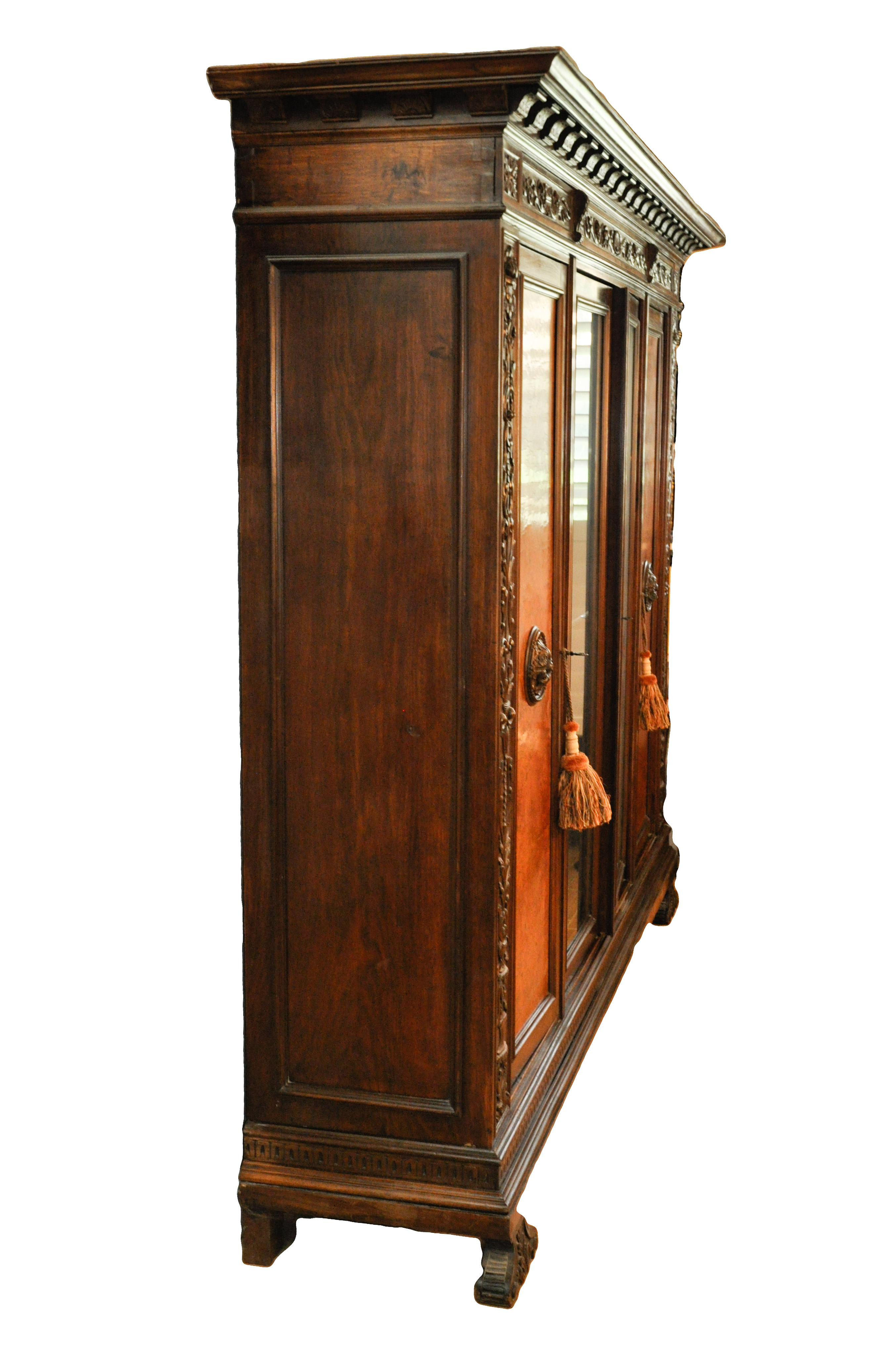 Large Antique Italian Renaissance Armoire Bookcase