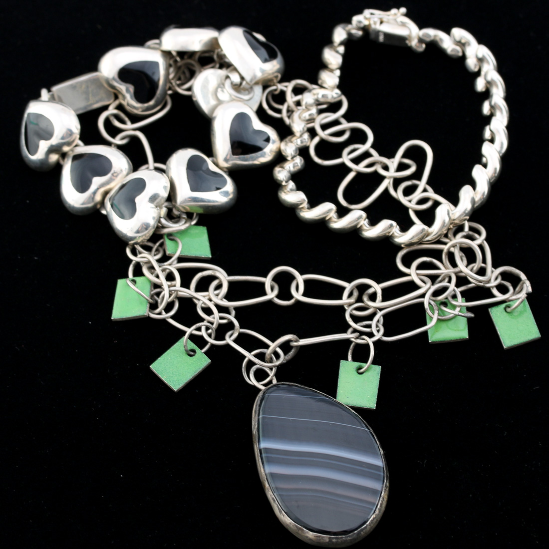 Sterling Silver Bracelets and Necklace