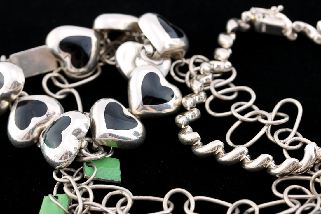 Sterling Silver Bracelets and Necklace
