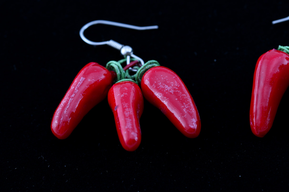 Pair of Chili Pepper Earrings