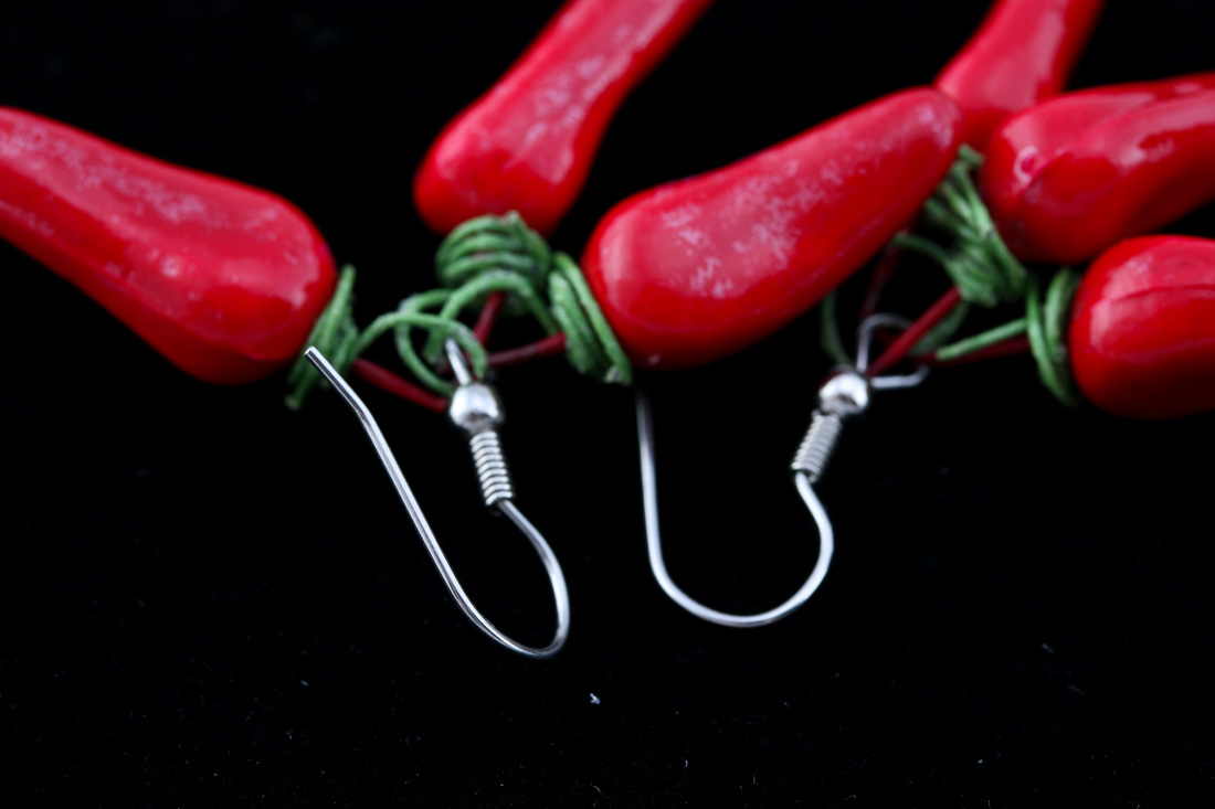 Pair of Chili Pepper Earrings