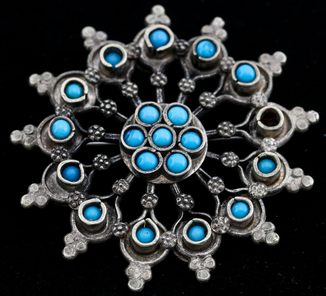 Silver Tone Bracelet and Brooch