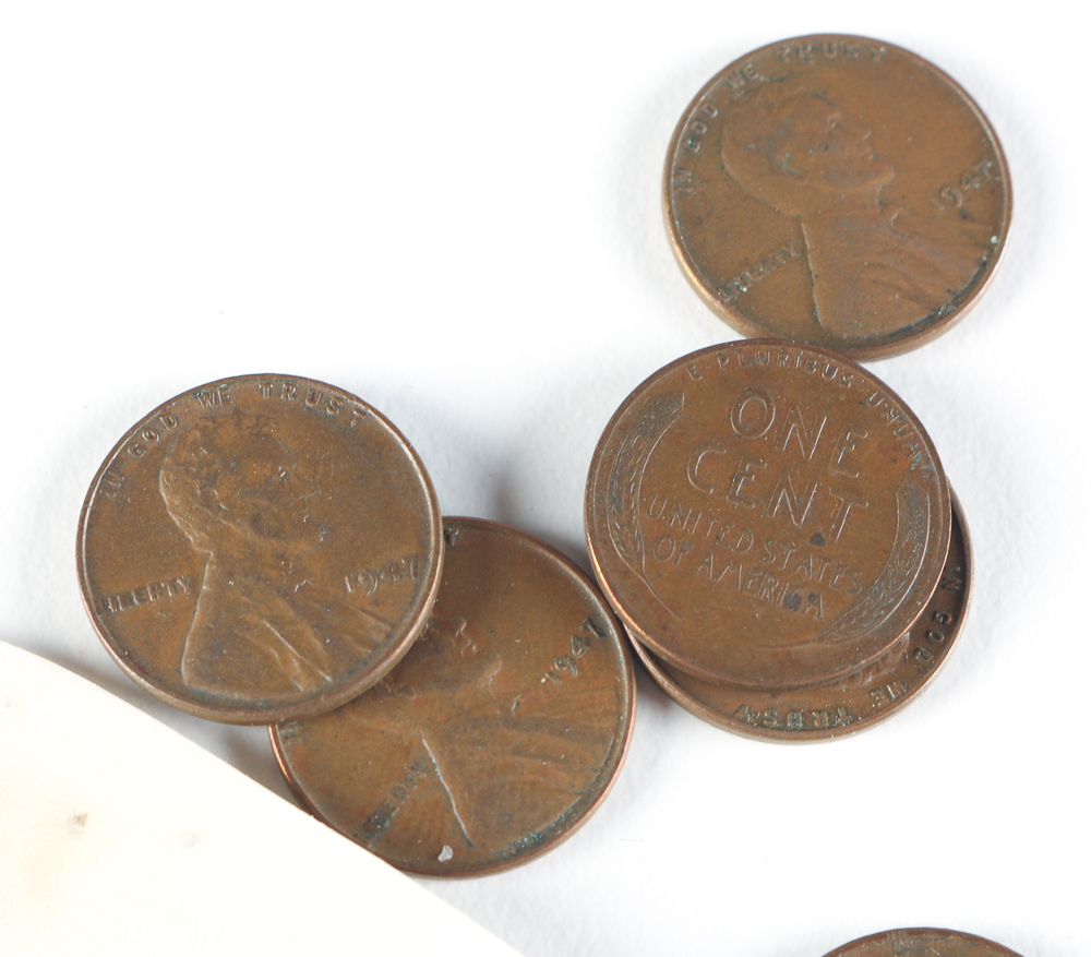 Unsorted 1940s Wheat Pennies