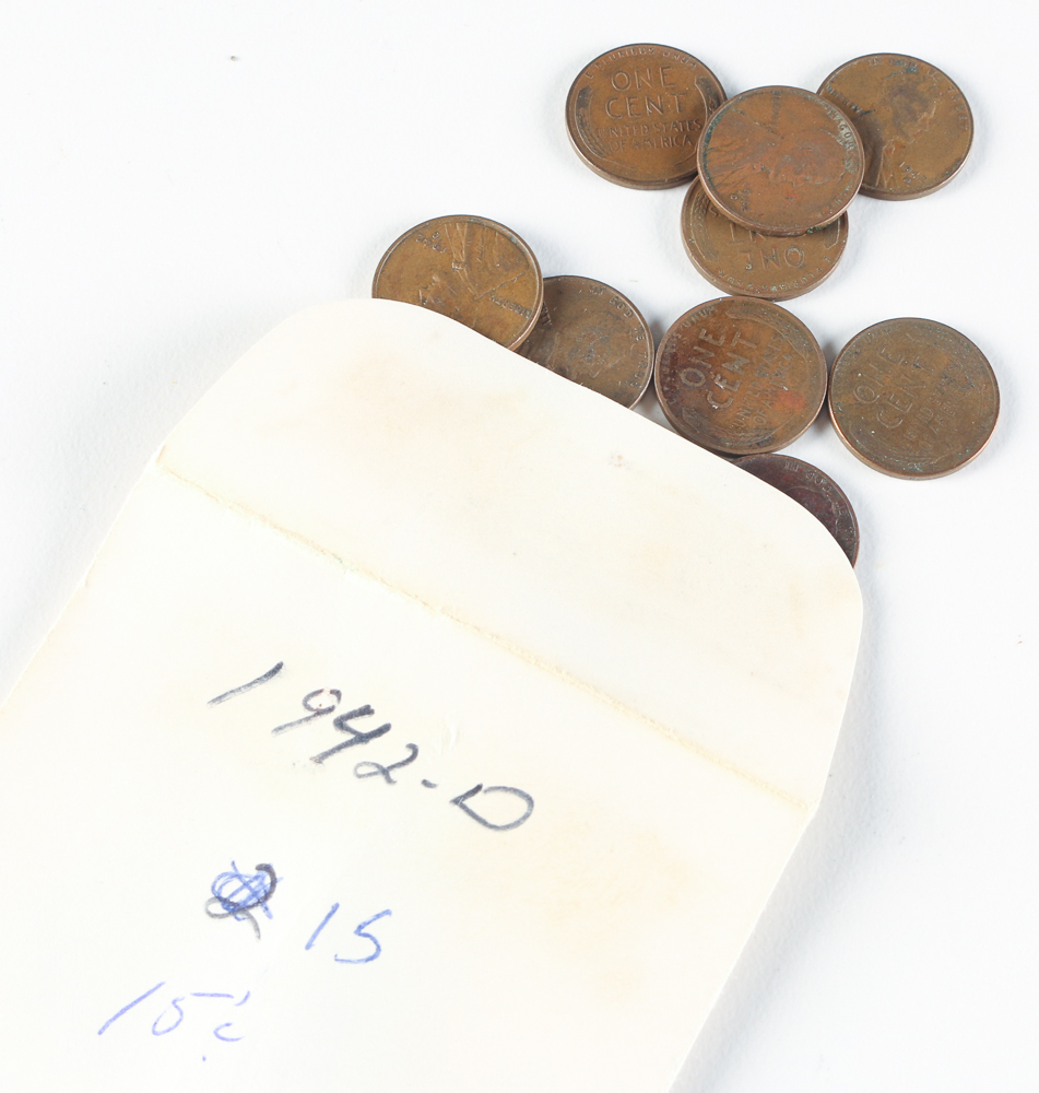 Unsorted 1940s Wheat Pennies