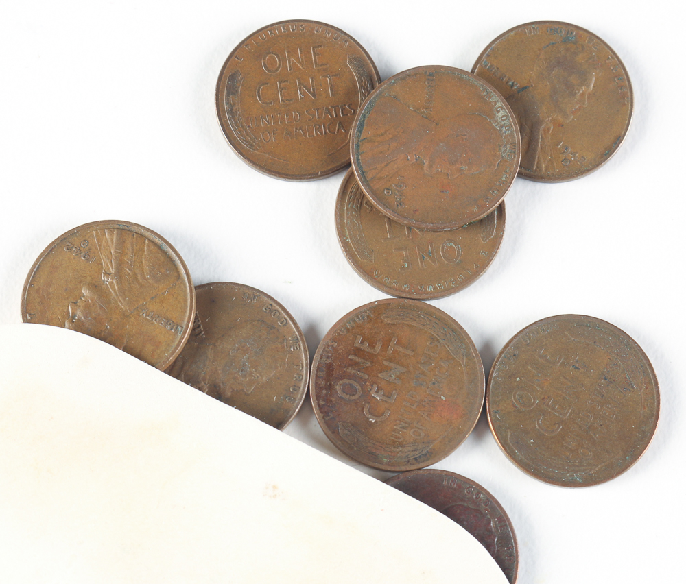 Unsorted 1940s Wheat Pennies