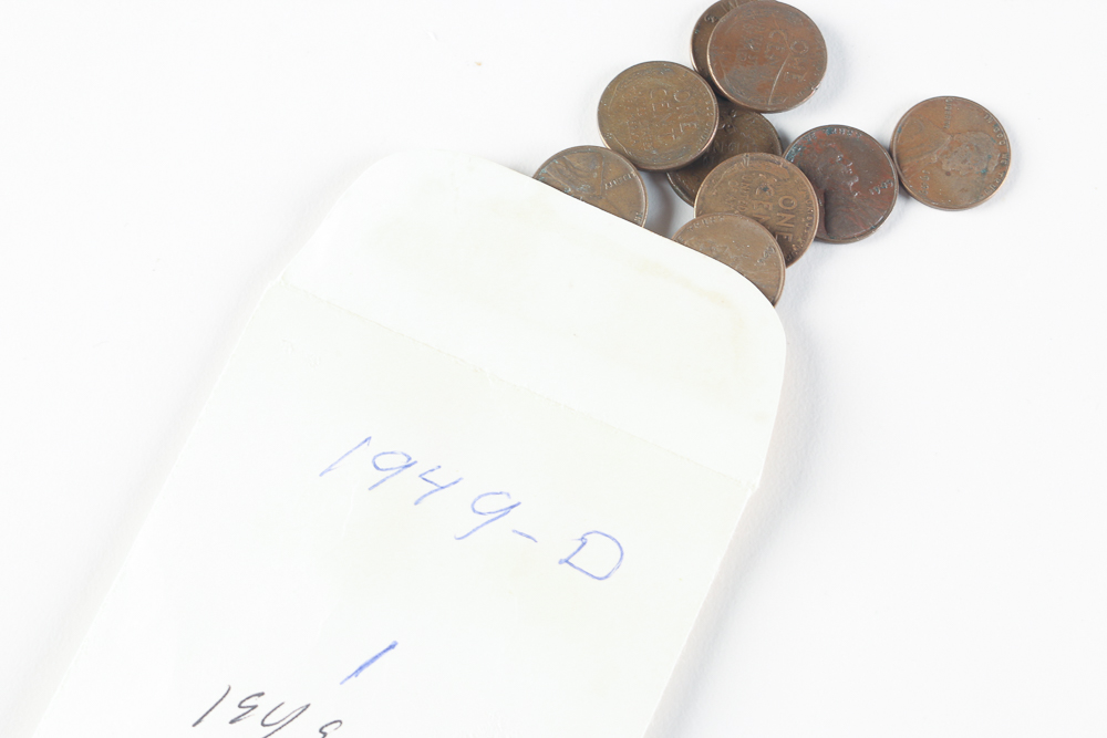 Unsorted 1940s Wheat Pennies