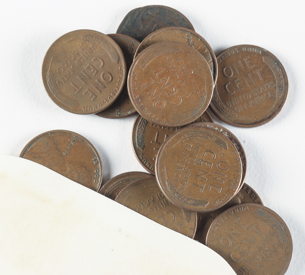 Unsorted 1940s Wheat Pennies