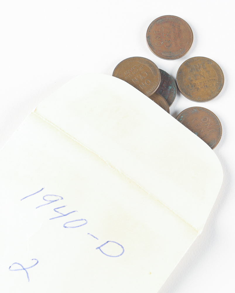 Unsorted 1940s Wheat Pennies