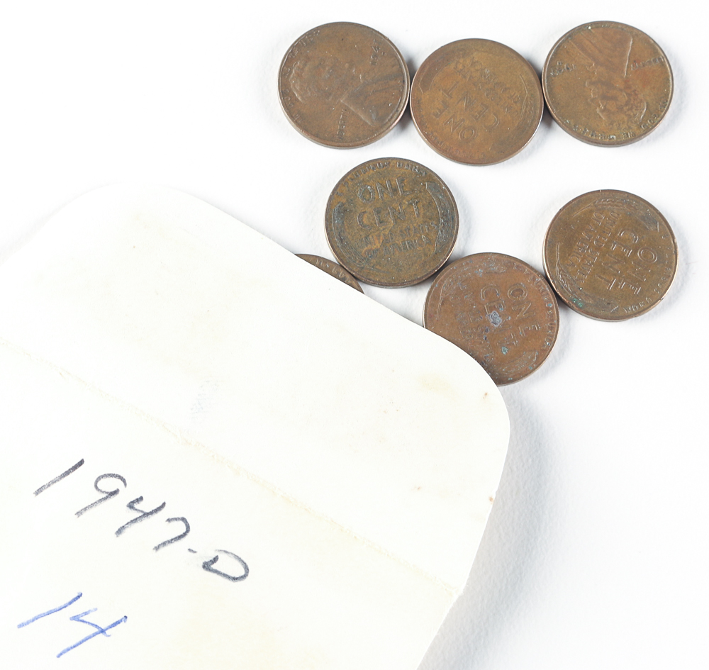 Unsorted 1940s Wheat Pennies