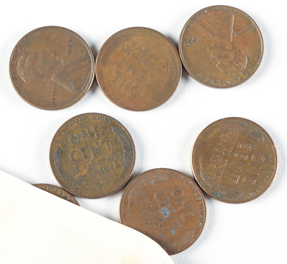 Unsorted 1940s Wheat Pennies