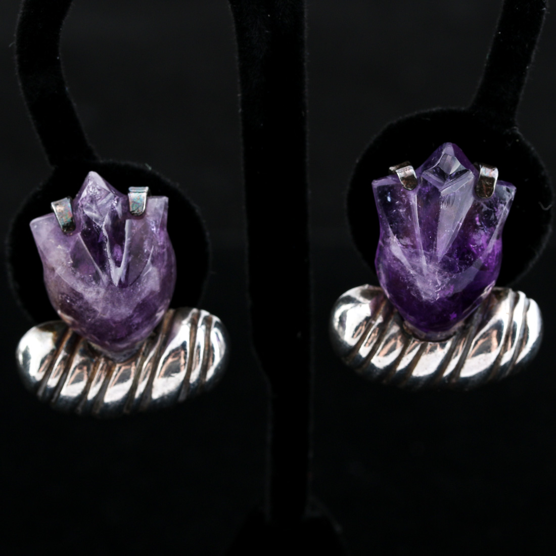 Amethyst Tulip Earrings