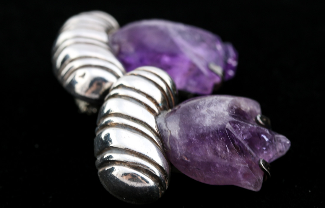 Amethyst Tulip Earrings