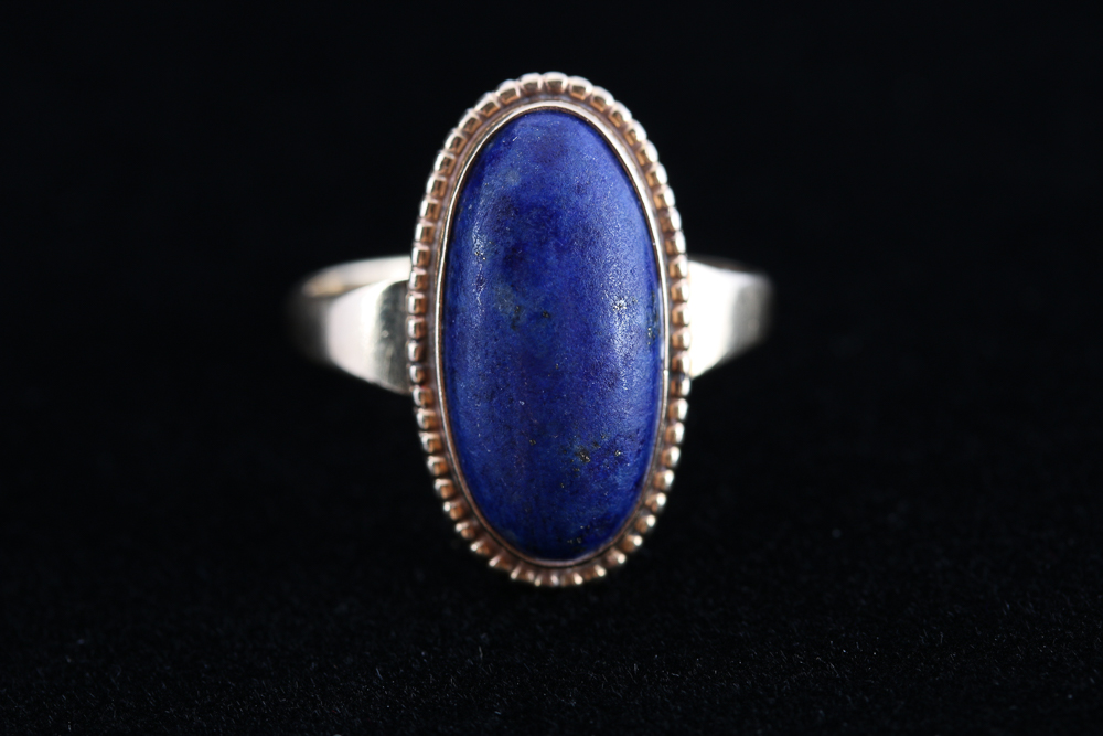 14K Yellow Gold Lapis Lazuli Ring