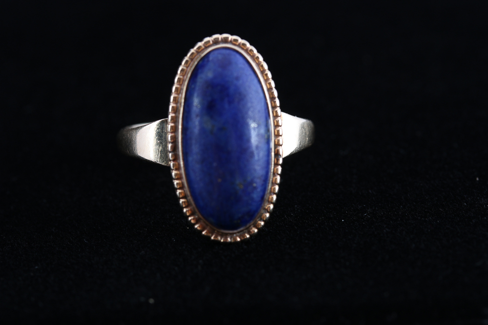 14K Yellow Gold Lapis Lazuli Ring