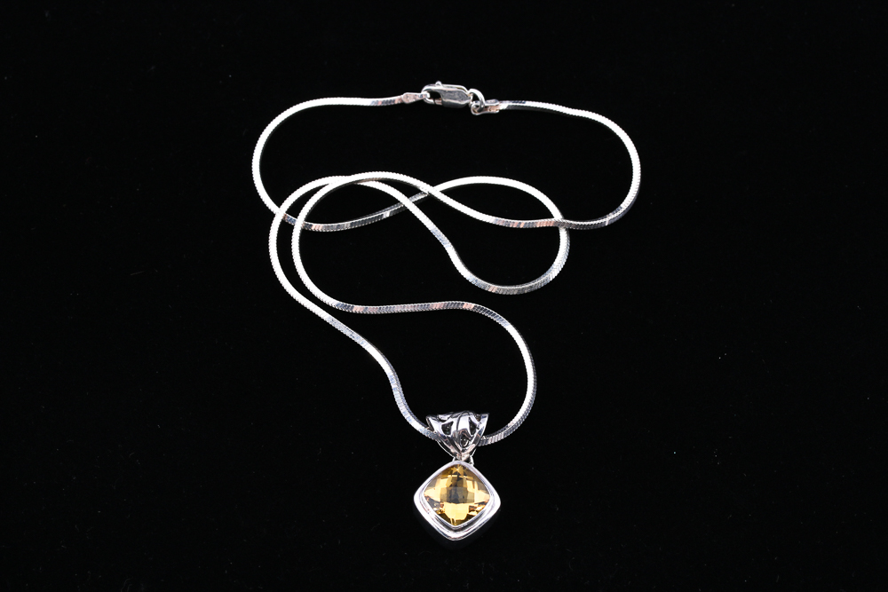 Lori Bonn Sterling Silver Citrine Necklace