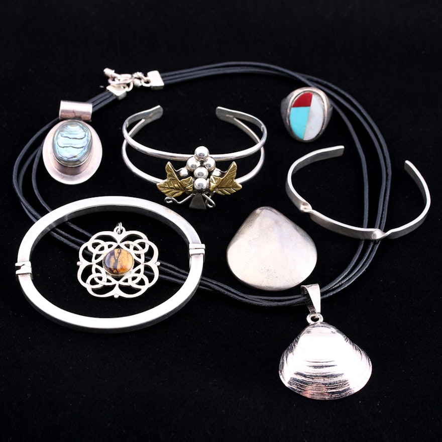 Assortment of Sterling Silver Jewelry