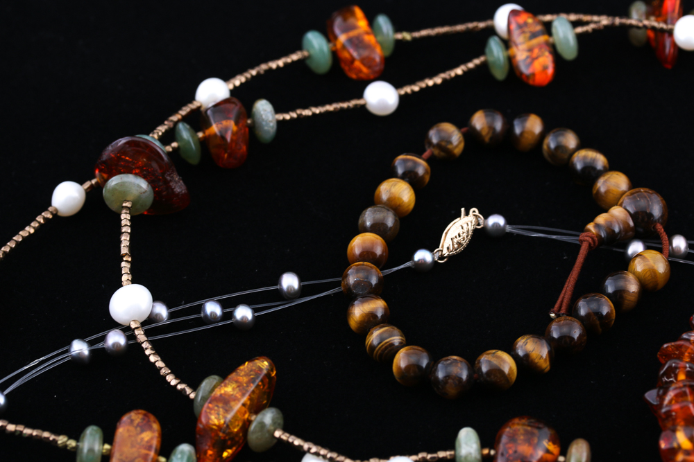 Semi Precious Stone and Pearl Jewelry