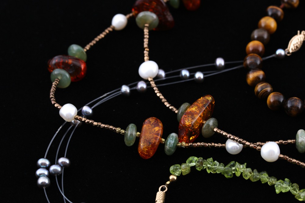 Semi Precious Stone and Pearl Jewelry