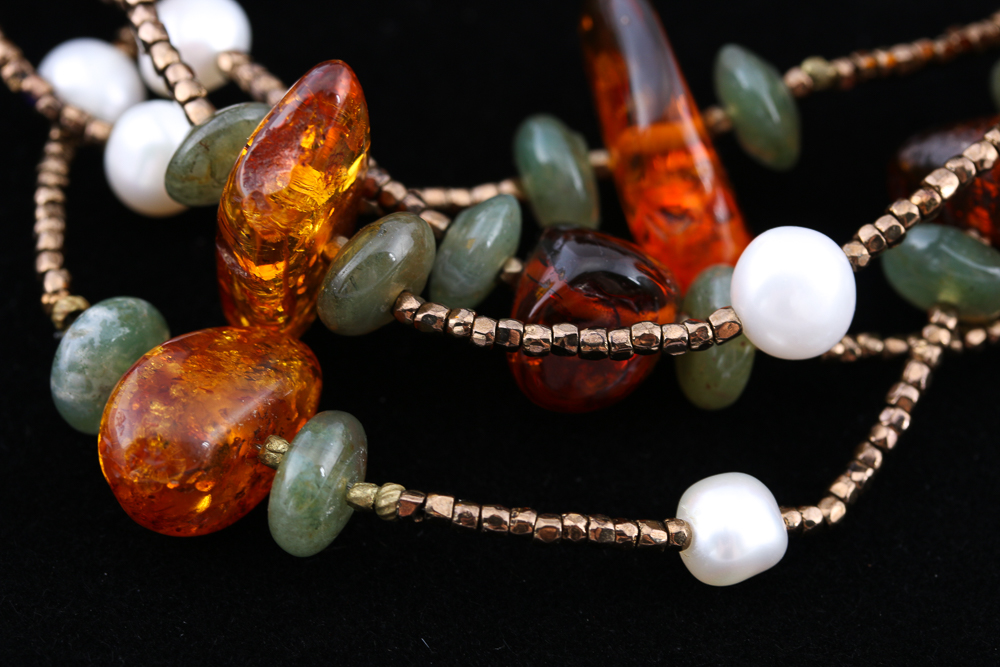 Semi Precious Stone and Pearl Jewelry