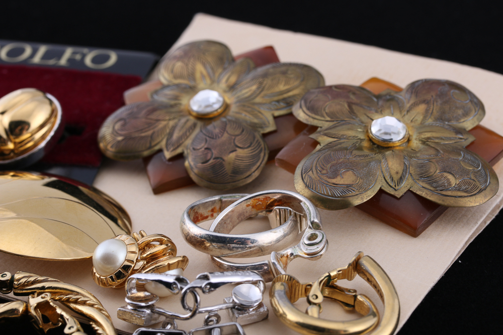 Assortment of Clip-On Costume Earrings