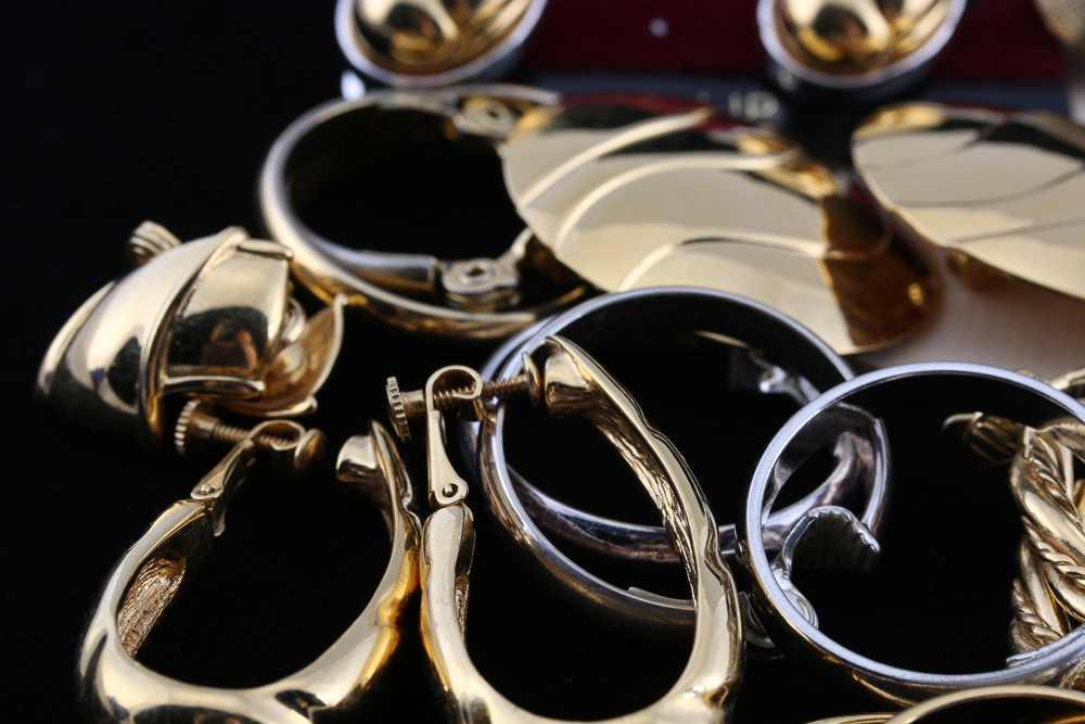 Assortment of Clip-On Costume Earrings