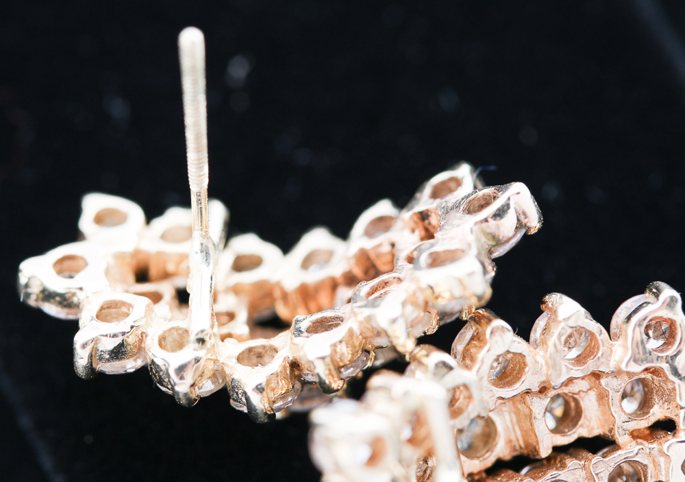 14K Yellow Gold Diamond Earrings