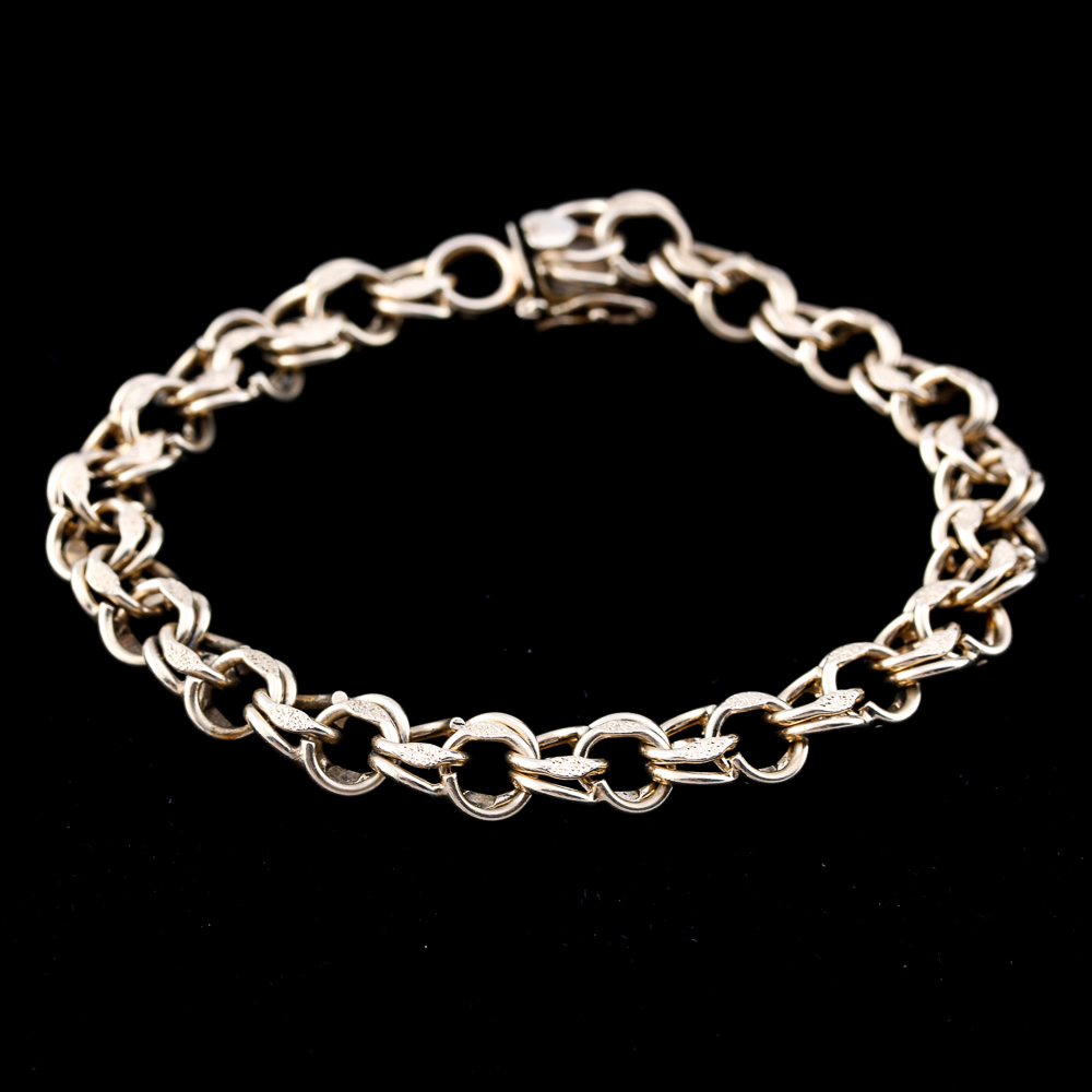 Yellow Gold Double Curb Bracelet