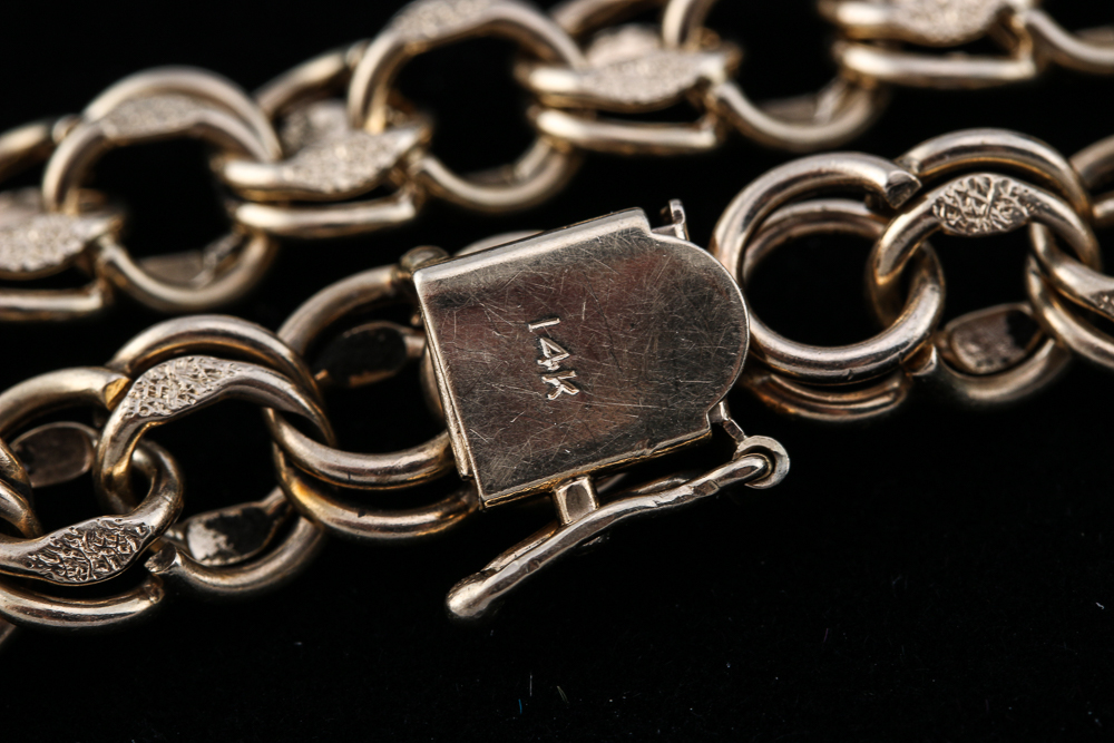 Yellow Gold Double Curb Bracelet