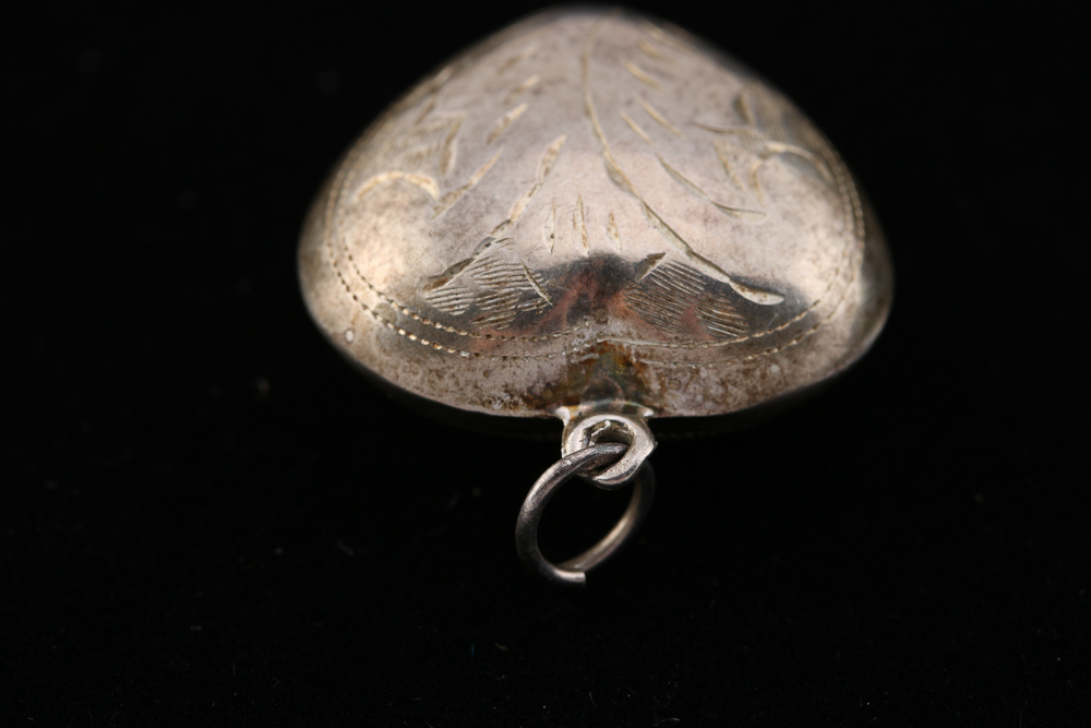 Pair of Stamped Sterling Silver Heart Pendants