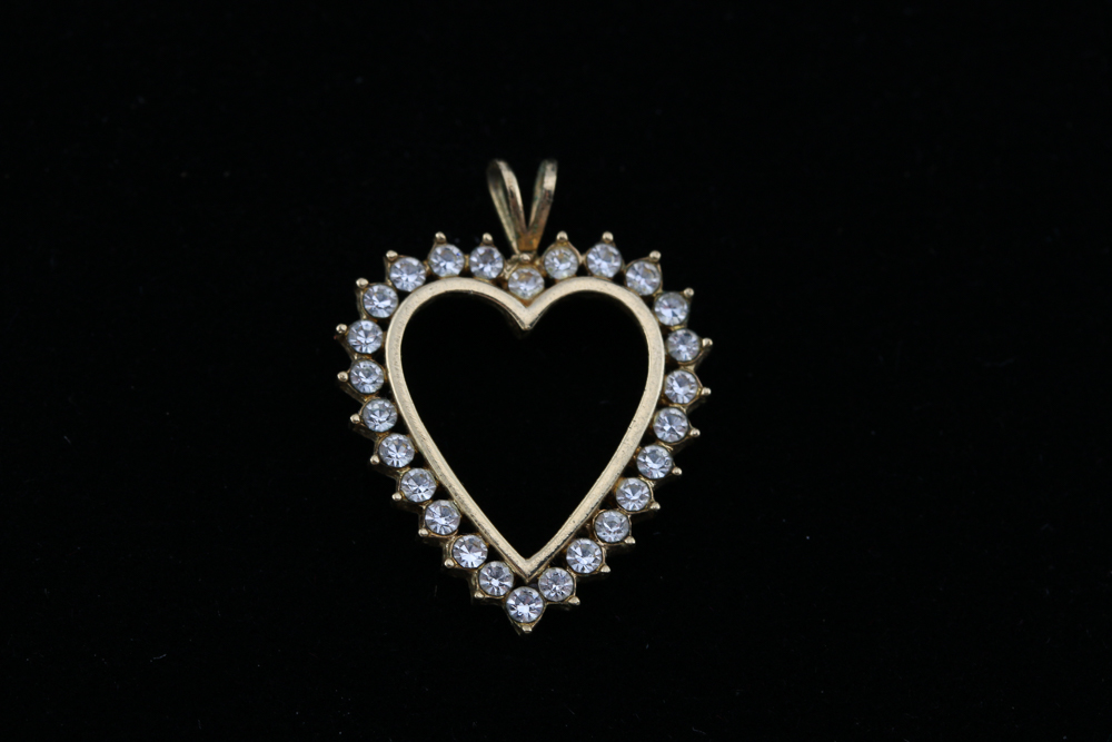 Collection of Vintage Heart Shaped Costume Jewelry