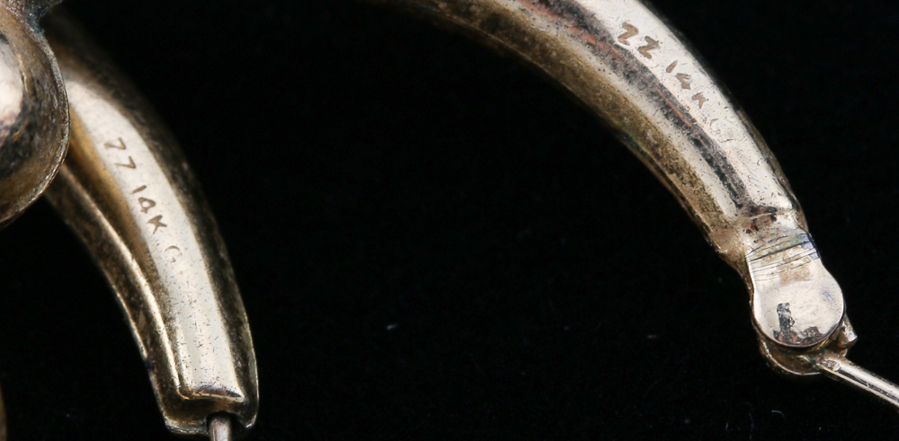 14K Gold Love Bird Hoop Earrings