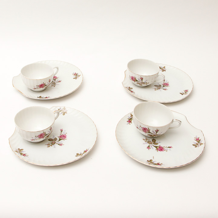 Vintage Dessert Plate and Cup Set