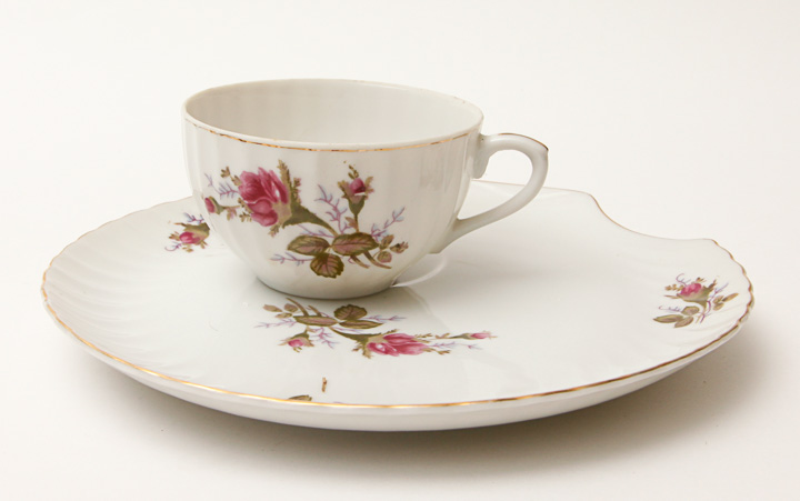 Vintage Dessert Plate and Cup Set