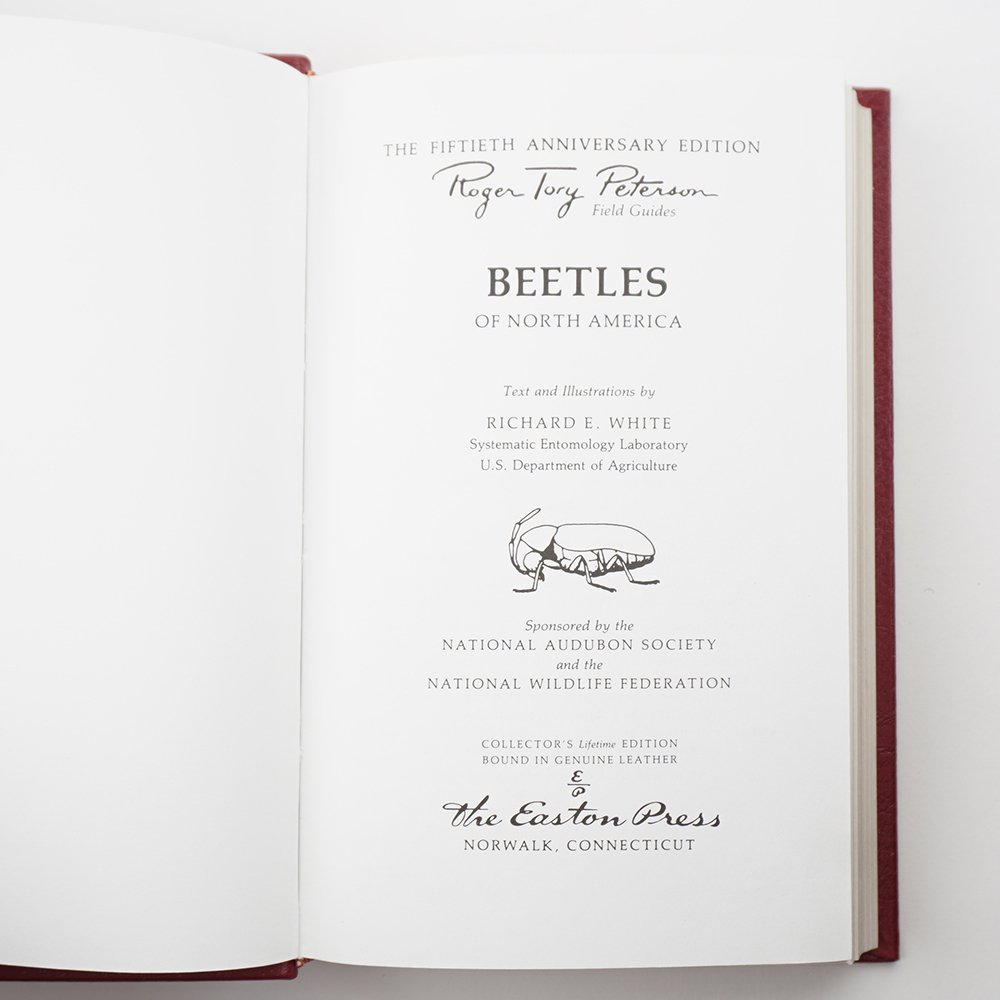 Three Leather Bound Roger Tory Peterson Field Guides