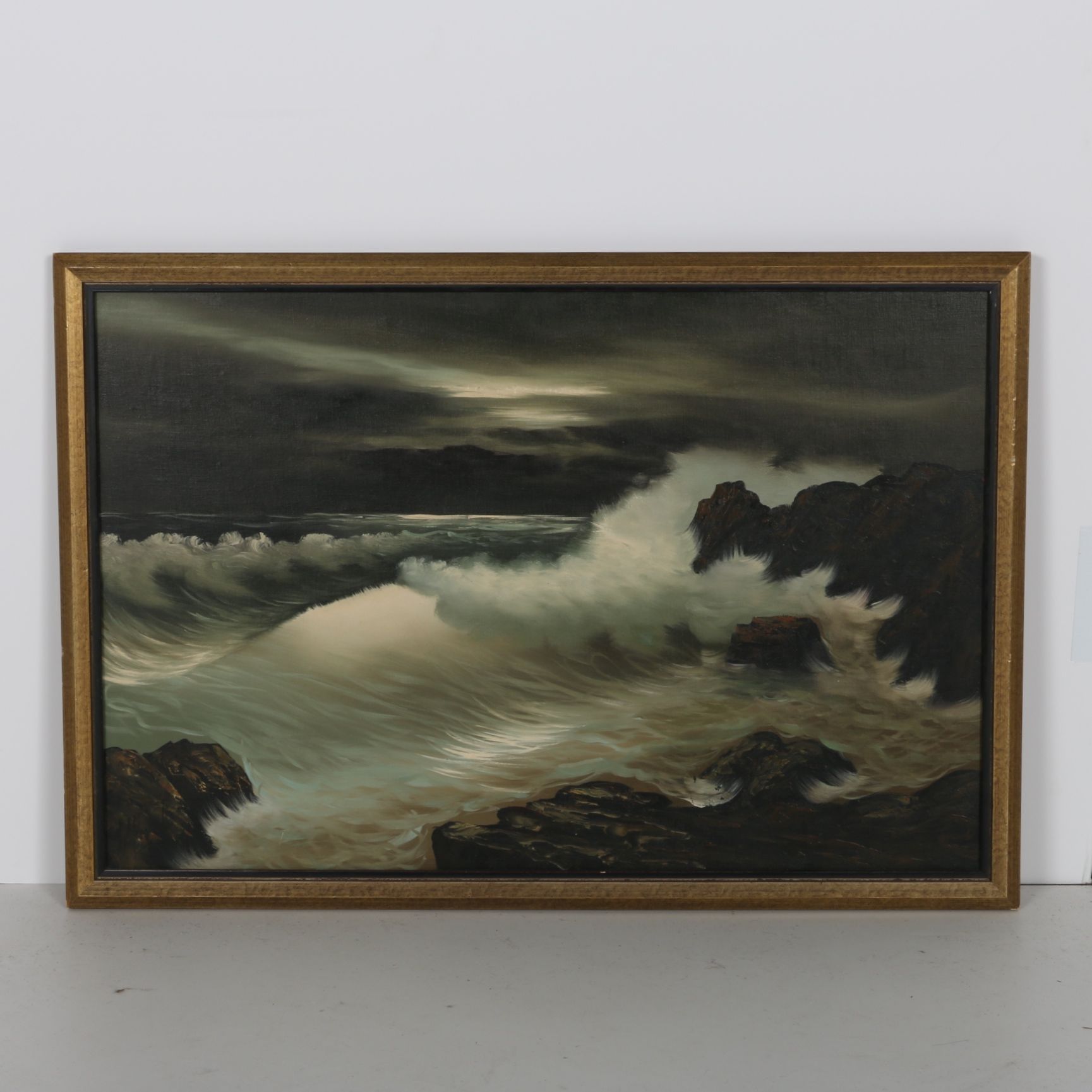 Stormy Seascape Original Oil Painting