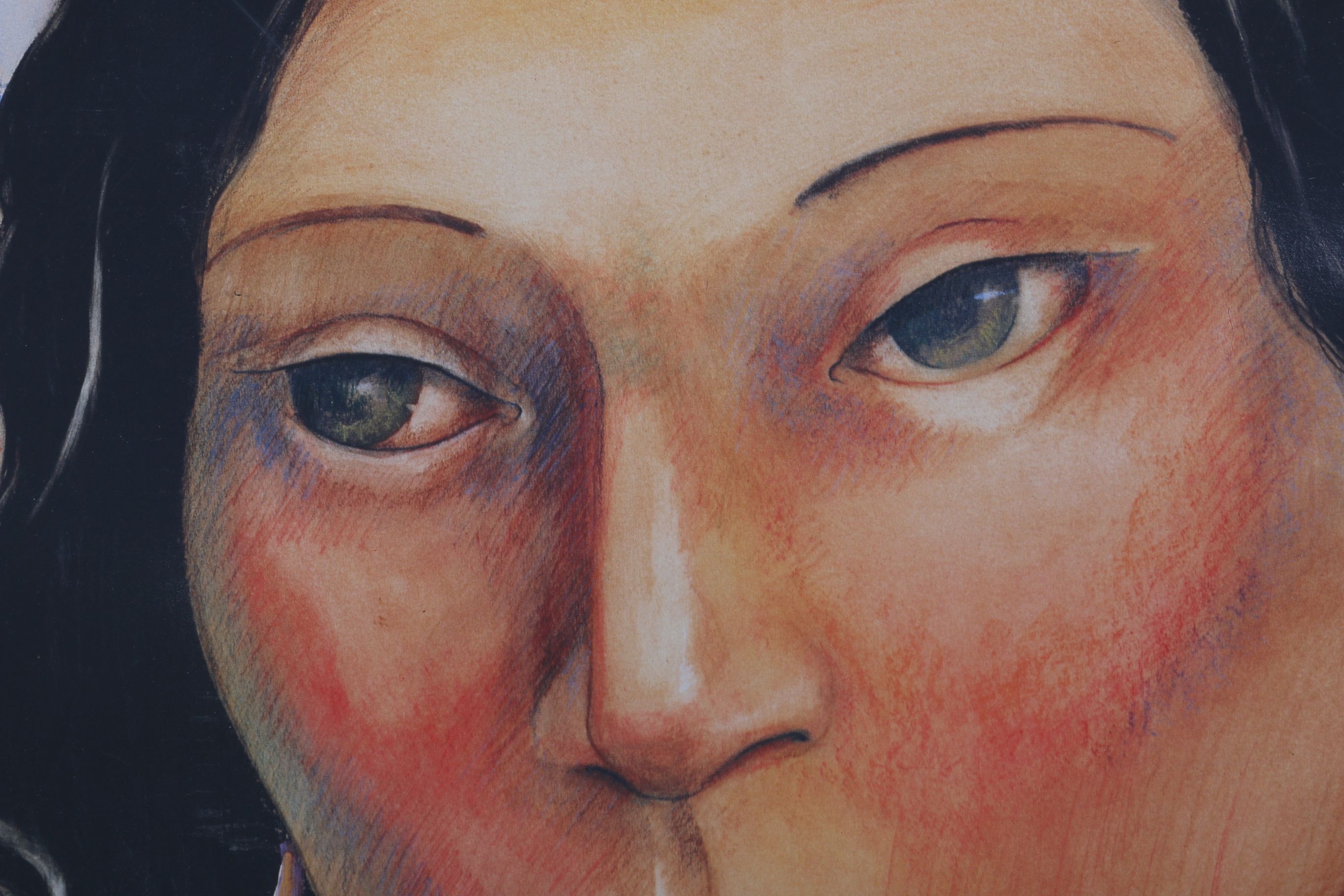 Offset Litograph after Miguel Matiez's"Tierra De Mis Primas"