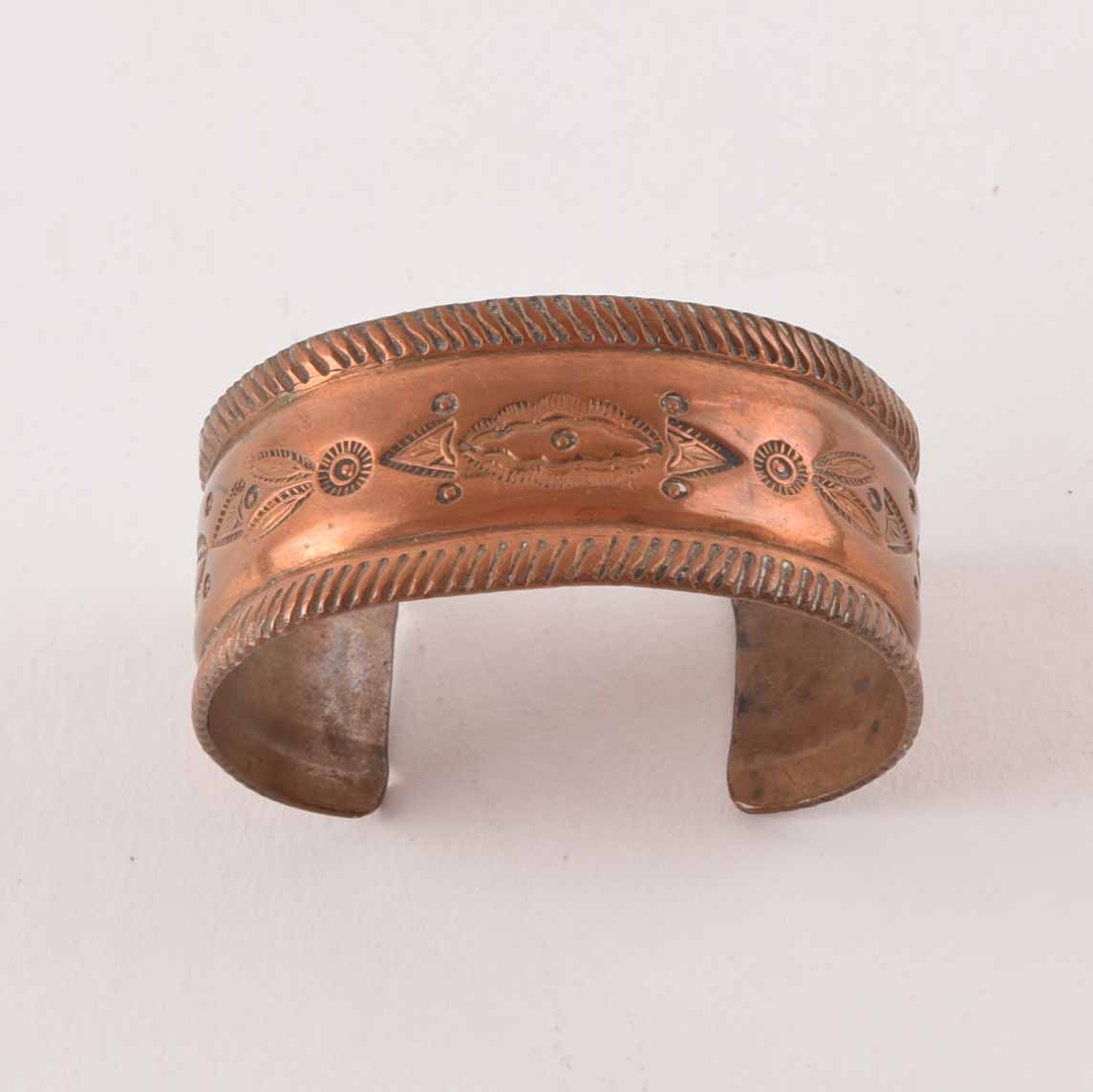 Pair of Vintage Native American Copper Bracelets
