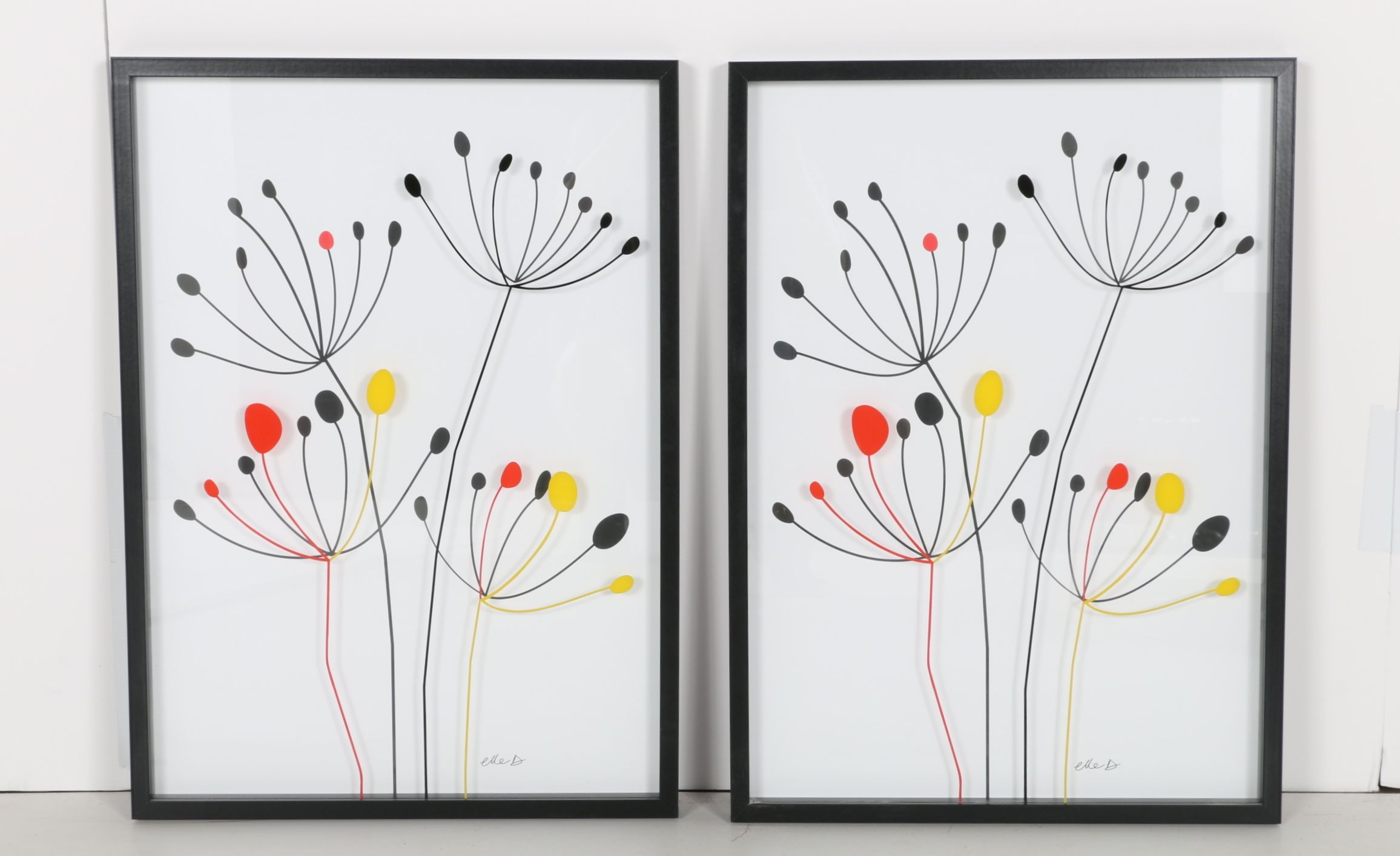 Pair of "Olunda" Ikea Wall Artworks