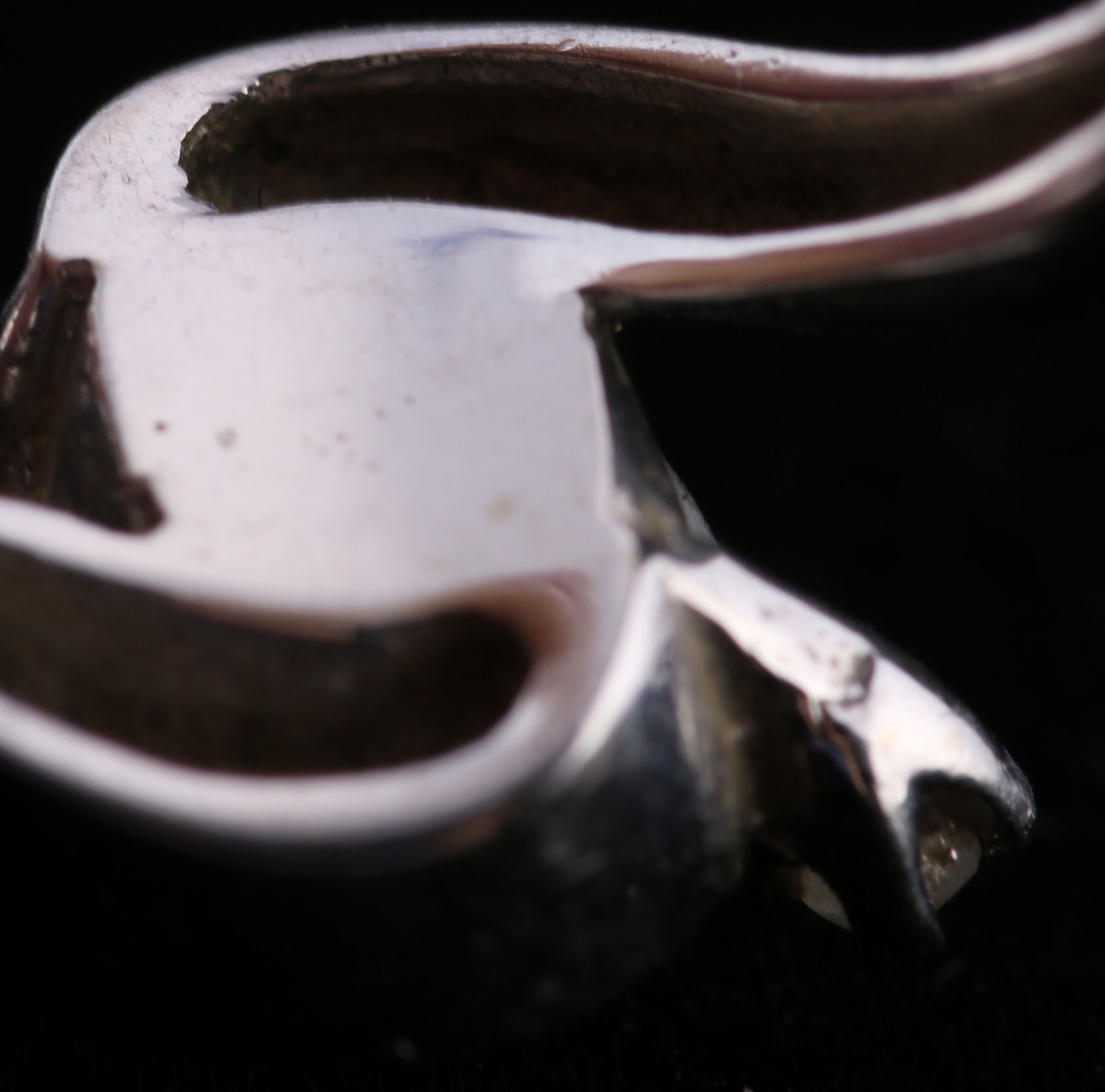 14K White Gold Pearl and Diamond Ring