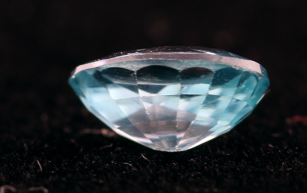 Pair of Colorless and Blue Cubic Zirconia Loose Gemstones