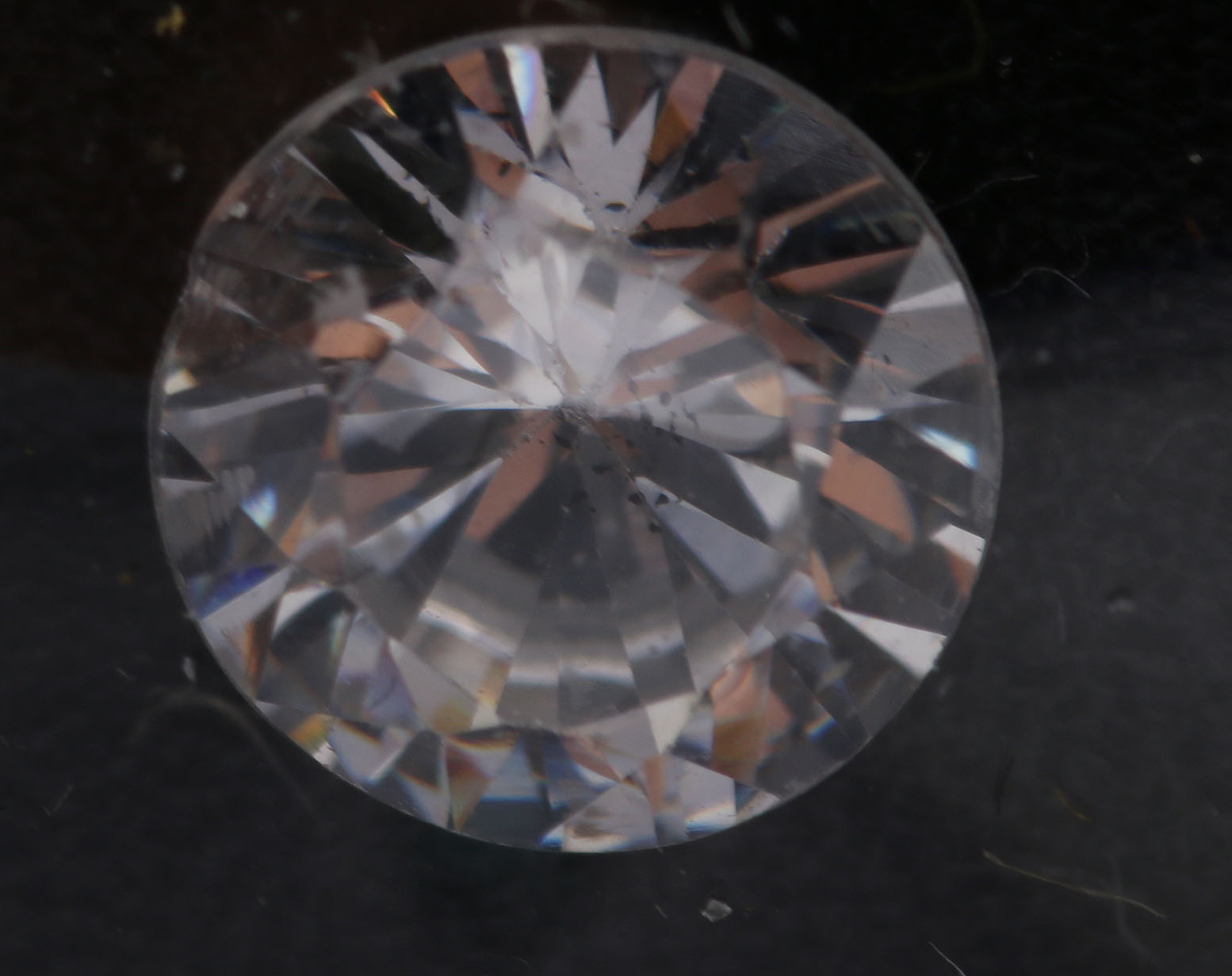 Pair of Colorless and Blue Cubic Zirconia Loose Gemstones