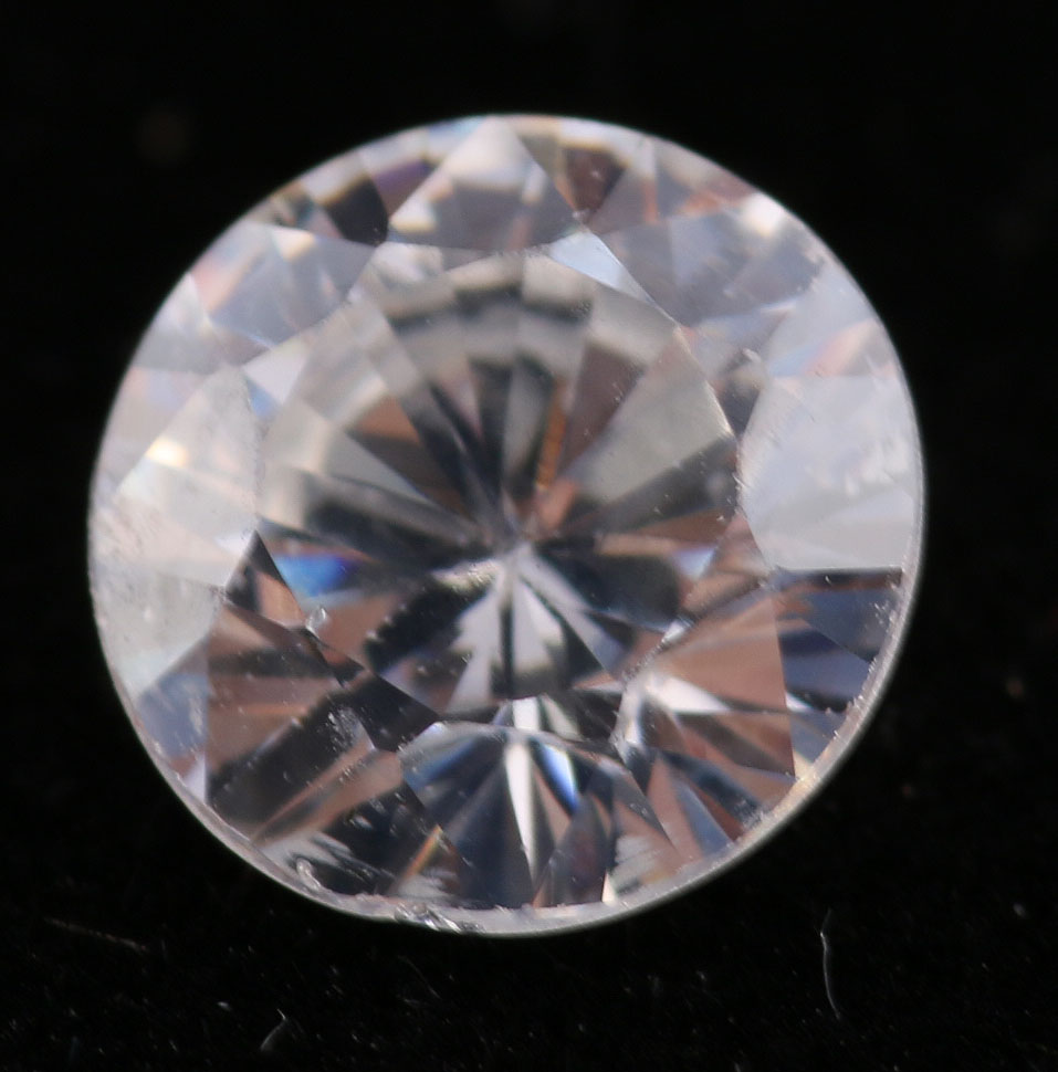 Pair of Colorless and Blue Cubic Zirconia Loose Gemstones