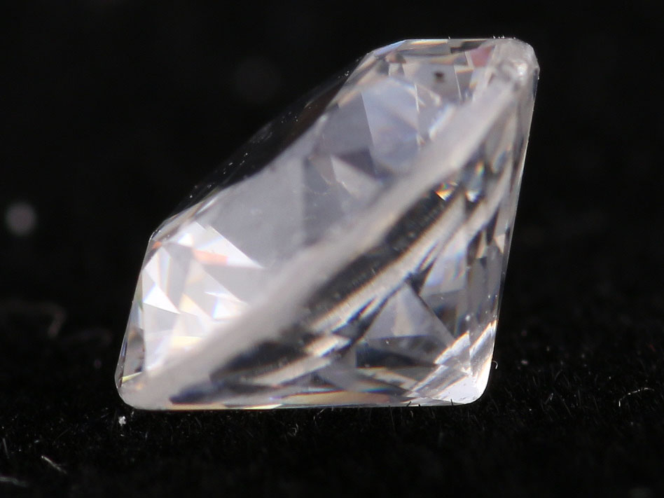 Pair of Colorless and Blue Cubic Zirconia Loose Gemstones